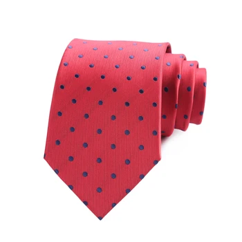 Мъжка вратовръзка 8 см от полиестер Вино-червено, с галстуками на точки за мъжки ризи, Жаккардовый Сватбен вратовръзка, Аксесоари за бизнес партита