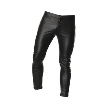 Мъжки Модерен образ, Дълги Панталони С цип, Костюм за Нощен Клуб, Размер M (Черен)