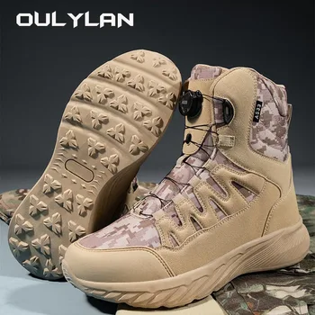 Мъжки армейските обувки, военни тактически обувки за пустинята, мъжки водоустойчив работа защитни обувки, открит къмпинг, скално Катерене, туризъм, мъжки ботильоны