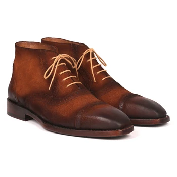 Мъжки ботильоны в ретро стил с дърворезби, антични и злато, ежедневни мъжки обувки дантела с квадратни пръсти, зимни обувки, ръчно изработени от естествена кожа