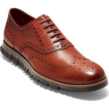 Мъжки кожени обувки в бизнес стил, удобен за бизнес ежедневни обувки с кръгло бомбе, ежедневни нескользящая обувки с мека подметка за по-големи размери