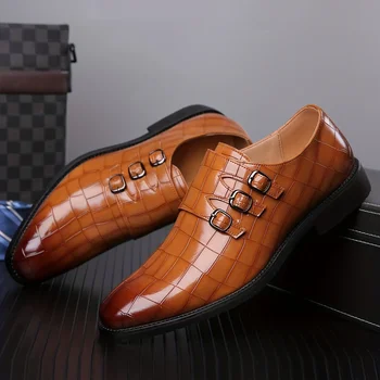 Мъжки новата есенно-зимна ежедневни обувки в бизнес стил, кожени обувки, пролетно-летни модни обувки бизнес