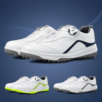 Мъжки обувки за голф Водоустойчиви дишащи спортни обувки, без бодли, със защита от странично хлъзгане за разходки на открито Обувки за голф 2023