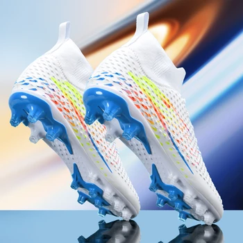 Мъжки футболни обувки Гъвкав лек дизайн AG Безплатна доставка Маратонки за косене на Спортни юношески футболни обувки за футзала