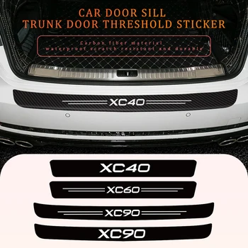 На прага на Вратата на Колата, Заден Праг на Багажника, против износване Стикери От карбон За Volvo RDESIGN XC40 XC60 XC90 Accessoriess