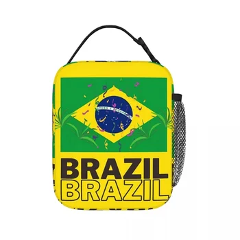Национален Флаг на Бразилия Изолировал Чанти За Обяд, получите многократна Чанта За Пикник, Термоохладитель, Обяд-Бокс, Обяд-Мъкна за Жени, Работа, Деца, Училище