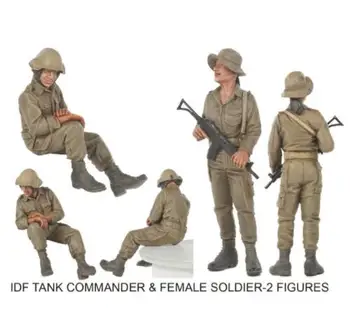 Нов комплект смола за командир на танк и войник 1/35 в разглобено формата, играчки със собствените си ръце, модел от небоядисана катран