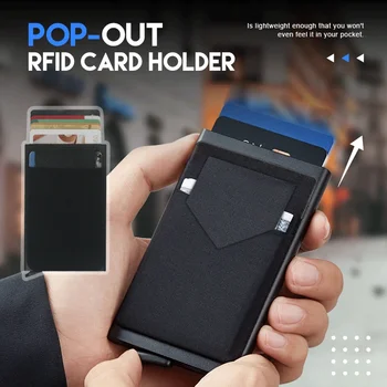 Нова RFID анти-кражба Антимагнитная Метална Чанта За Кредитни Карти Smart Aluminum Business Men ' s Card Box е Удобна За носене на Мъжки Портфейл
