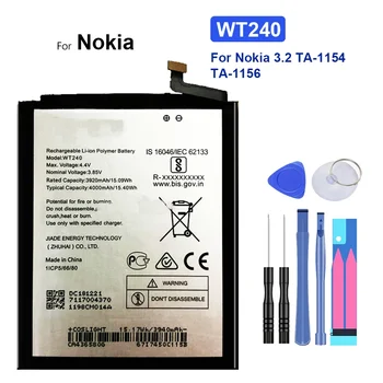 Нова батерия за телефона 4000 ма WT240 за Nokia 2.3 3.2 За Nokia 5.3 C5 Endi TA-1211 TA-1214 TA-1206 TA-1209 TA-1156 TA-1159