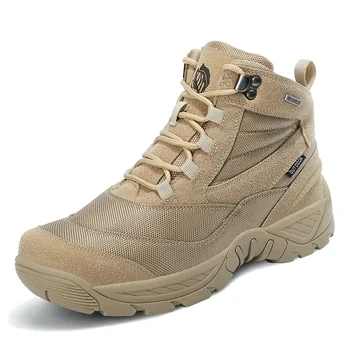 Новата пролетно-есенни военни обувки, улични мъжки туристически обувки, мъжки тактически бойни ботильоны за войски започнаха със специално предназначение, мъжки работни обувки