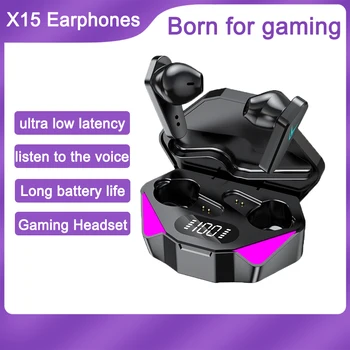 Нови слушалки X15 TWS Безжична детска Bluetooth слушалки с ниско закъснение 65 мс Слушалки fone Gamer Gamer Handfree с микрофон за Xiaomi