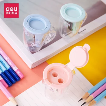 Острилка за моливи с двоен отвор Чудесна студентски острилка за моделиране чаени чаши Сладък деца стационарни