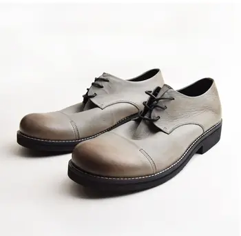 Официалната дишаща мъжки обувки ръчна изработка на дебела подметка, мъжки дизайнерски обувки