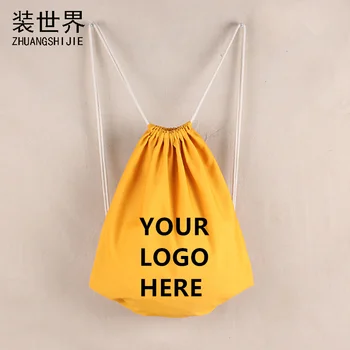 Персонализирано ЛОГО Zhuangshijie, Раница на съвсем малък, Памучен чанта за пазаруване, Многофункционални чанти за съхранение на 42x36 см