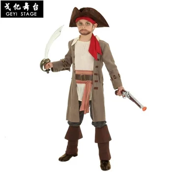 Пиратски костюм на капитан Джак Спароу, cosplay, костюм за Хелоуин, детски костюм, карнавальное рокля, рокля за