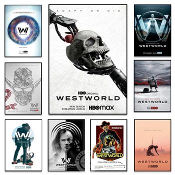 Плакат Westworld Сезон 4 2022 Нов сериал Стикери за стена Начало декор Боядисване стени