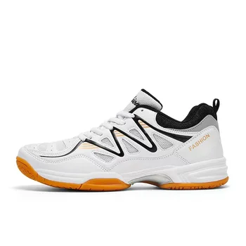 По-големи размери от 48 47, мъжки Дамски обувки за бадминтон, Спортни обувки са с дишаща мрежа, Удобни обувки за тенис, волейболни маратонки