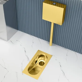 Популярен нов дизайн, Golden Domestos, Двухсекционная капак за тоалетна, тоалетна за урина от неръждаема стомана
