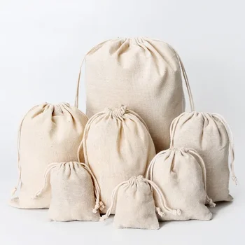 Прости холщовые украса за глава, комплект за съхранение на съвсем малък, имат чанта за бижута и многопластова холщовая малка тъканно чанта