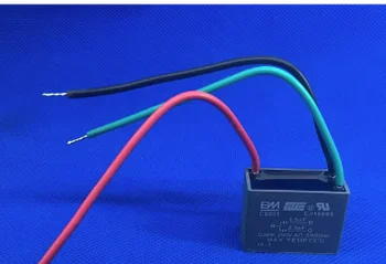 Пусков кондензатор монтаж на таван фенове CBB61 1,5 uf + 2,5 icf 3 Тел ac 250 v 50 / 60hz електрически кондензатор
