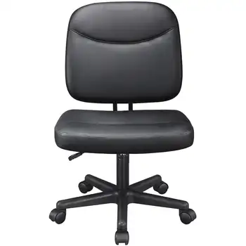 Работно стол Easyfashion с регулируема височина и въртящ се механизъм черен цвят