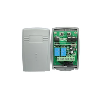 Радиочестотни универсален приемник за дистанционно управление гараж 433,92 Mhz, 12-24 В, 2-канален приемник команди за отваряне на гаражни врати, безжичен предавател