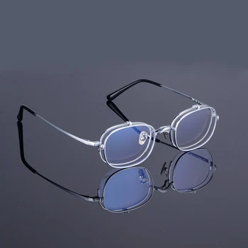 Рамки за очила от чист титан, мъжки и Женски Ретро Реколта Кръгли очила, Рецептурная Оптична Късогледство, Корейски, рамки за очила, Очила