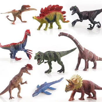 Реалистични играчки с фигурки на динозаври, 9 парчета, пластмасова динозаврите голям размер от 6 