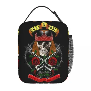 Рок-групата Guns N Roses Аксел Изолирано чанта за обяд за рок-група Guns N Roses Кутия за съхранение на продукти Охладител Термален Обяд-бокс за пикник