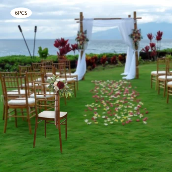 Сватбена стол 6CS Изкуствени Цветя Букет от Рози При преминаването на сащ на мястото на провеждане на партита Фестивални Аксесоари Украса за сватбени събития