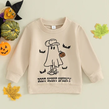 Свитшоты за малки момчета и момичета с писмото принтом ШИС, пуловер с дълъг ръкав и кръгло деколте, есенна подходящо облекло за сестри