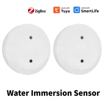 Сензор за потапяне във вода Zigbee Sasha Интелигентен детектор за изтичане на вода Приложението за аларма за комуникация с вода Подкрепа за дистанционно наблюдение Smart Life