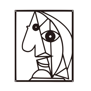 Серия Picasso Метален Стенен Декор, Минималистичен Декор, Метални Стенни Гоблени За Дома Геометрични Стенни Декорации За Дома Подарък