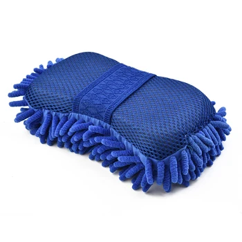 Синельная гъба за миене на автомобили от шенилна от микрофибър, мека и здрава, не оставя драскотини, подходящ за вътрешна и външна употреба