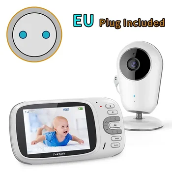 Следи бебето 3,2-инчов Безжична Камера за Сигурност за Нощно Виждане Детски Телефон, Домофонна система за Мониторинг на Температурата Двупосочни Предизвикателство