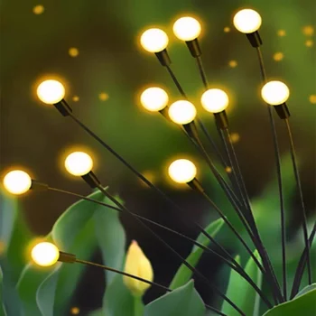 Слънчева лампа за външно декор градина Светлини-светулките Външен Слънчева светлина Водоустойчив Декор на тревата лампи Слънчева светлина Външни градински фенери