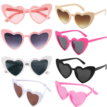 Слънчеви очила във формата на сърце за сватбена украса Розови ретро слънчеви очила за булката, подпори за фотосесия, дамски слънчеви очила за нощно парти