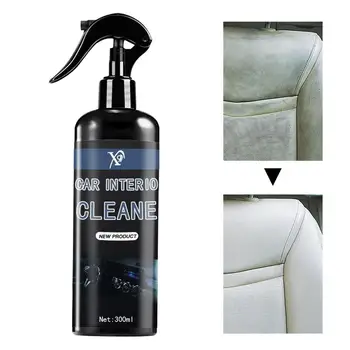 Средство за почистване на интериора на колата, не изисква измиване с препарат за почистване на детайли на автомобила, 300 мл Спрей за почистване на салон на автомобил, перилни и почистващи препарати за автомобили