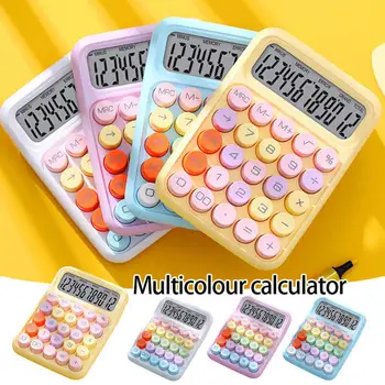 Стандартен калкулатор от 12 цифри, тенис на голям LCD дисплей и бутони за офис, училище, дом и бизнес, автоматичен режим сън
