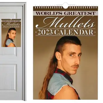Стенен календар за 2023 година, месечен календар на 2023 година със забавни картинки в стил Кефал, Необичаен практичен Календар-планер за Нова Година