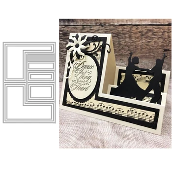 Странични засилване на щанци за рязане на метал Правоъгълни печати за Свети Валентин за скрапбукинговых картички с релефни Декоративни изделия X39