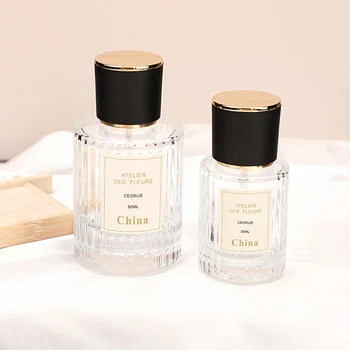 Стъклен флакон-спрей за парфюми обем 30/50 МЛ, преносим прозрачен спрей за козметика и парфюми, Празна бутилка с Голям капацитет, опаковка за еднократна употреба, бот