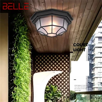 Тавана лампа BELLE в европейски стил, градинска съвременна led крушка, водоустойчив за украса на дома: коридор