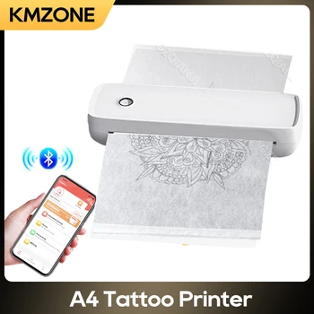 Термопринтер за татуировки Принтер шаблон за татуировки Безжична Bluetooth машина за прехвърляне на татуировки Хартия формат А4 Преносим принтер Мини принтери