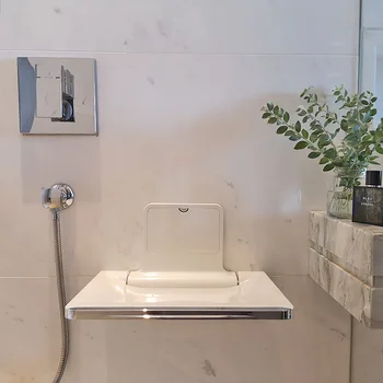 Ултра тънък, с монтиран на стената стол за баня и душ, сейф сгъваем стол за къпане, Многофункционален Сгъваем стол за переобувания на верандата