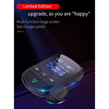 Универсален автомобилен Bluetooth 5.0 FM трансмитер Автомобилен MP3 плеър с USB Quick Charge 3.0 Бързо зареждане