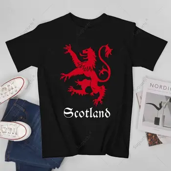 Унисекс, Мъжки, на Шотландски лъв, Необуздан герб на Шотландия, емблема, тениски, тениски За жени, тениска за момчета, тениски от 100% памук