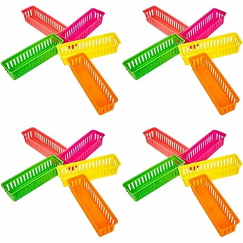 Училищен органайзер за моливи, кошница за моливи или пастели, различни цветове, произволни цветове (20 опаковки)