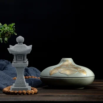 Фенер от изкуствен камък, подарък за нов дом, Микроландшафтный павильонный украшение, Миниатюрни пагода в японски стил, модел от смола