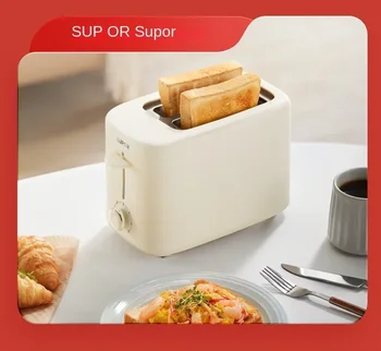 Хлебопечка Subor, компактен тостер за 2 филийки, битова машина за приготвяне на закуска, 6 настройки запържване, 220 В